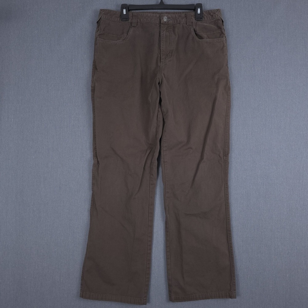 Ibex Pants Mens 35 (Fits 34x32) Brown Organic‎ Cotton Outdoor Hiking Chino GOTS